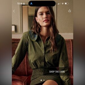 Sezane Thomy Shirt Colchester Check - Size 4